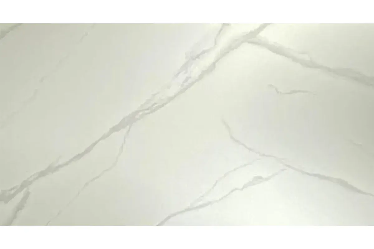 Стол обеденный Норд 1400х800 (Керамика YB9020023B Matte Белый мрамор / ЛДСП с черной кромкой / Металл черный)