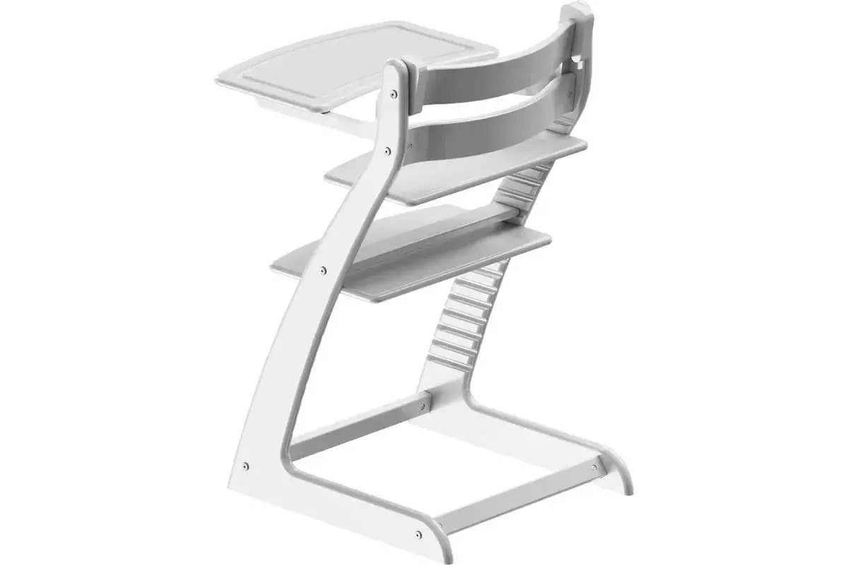 Стул детский HAPPY BABY в цвете Белый (каркас, сиденье, подставка для ног, столик, пояс)