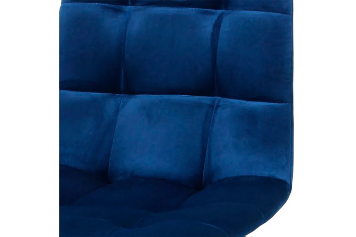  Стул Чили барный (Муар черный / Велюр Velutto 25 / Темно- синий) СРП-054