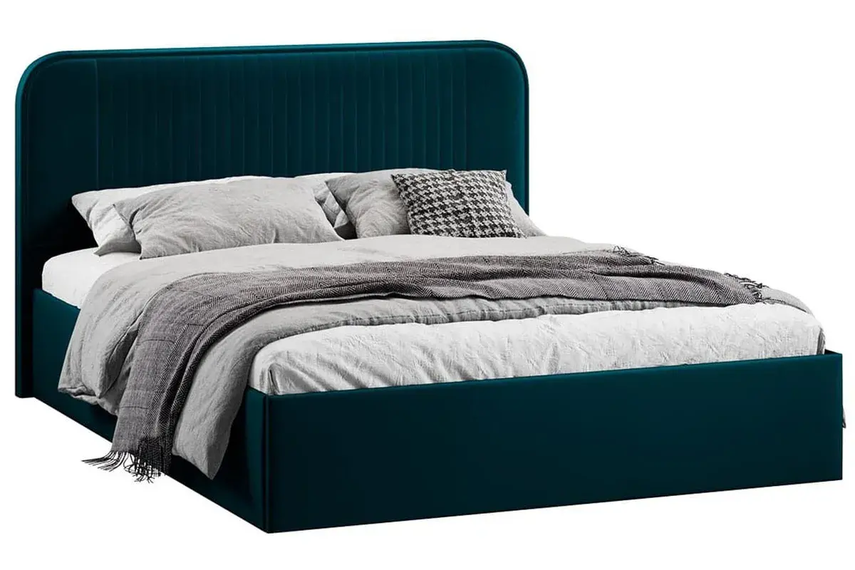 Кровать Тиффани c подъемным механизмом Тип 1 и заглушиной 180х200 (Велюр / Confetti Izumrud)