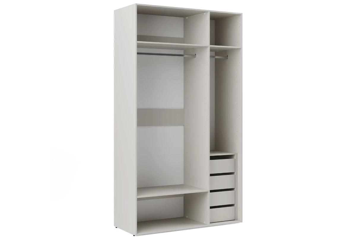 Корпус шкафа для гардеробной Мария МШ 135.55+ МКЯ55 (Дымчато-серый)