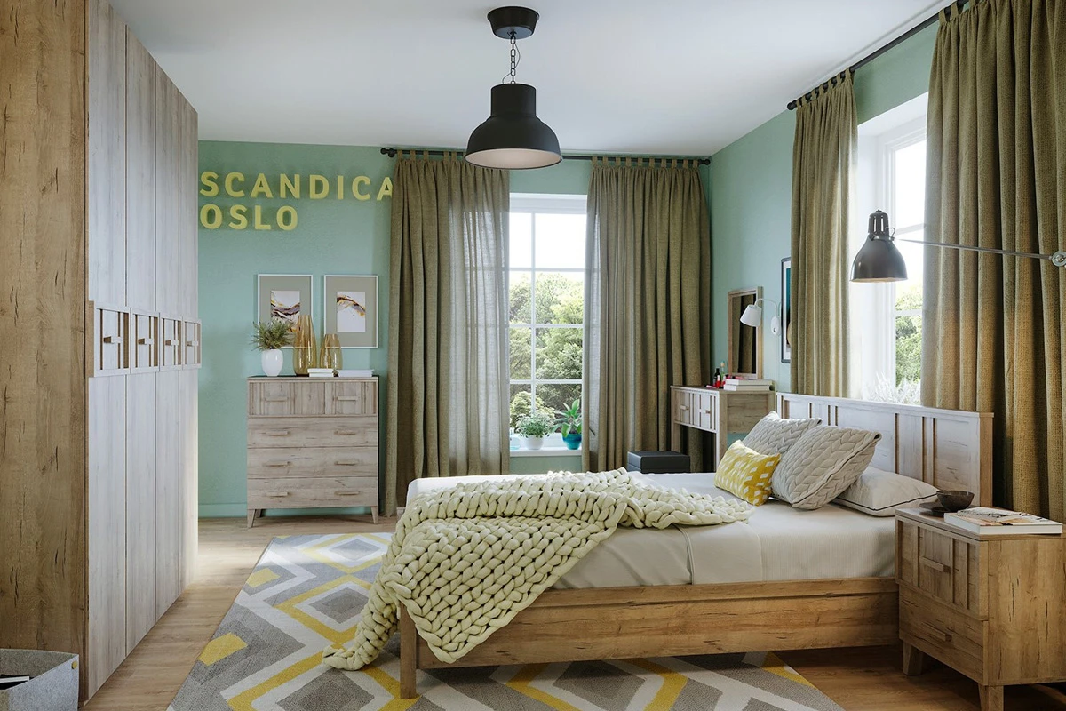Спальня Scandica Oslo (Дуб Серый Сraft) фото