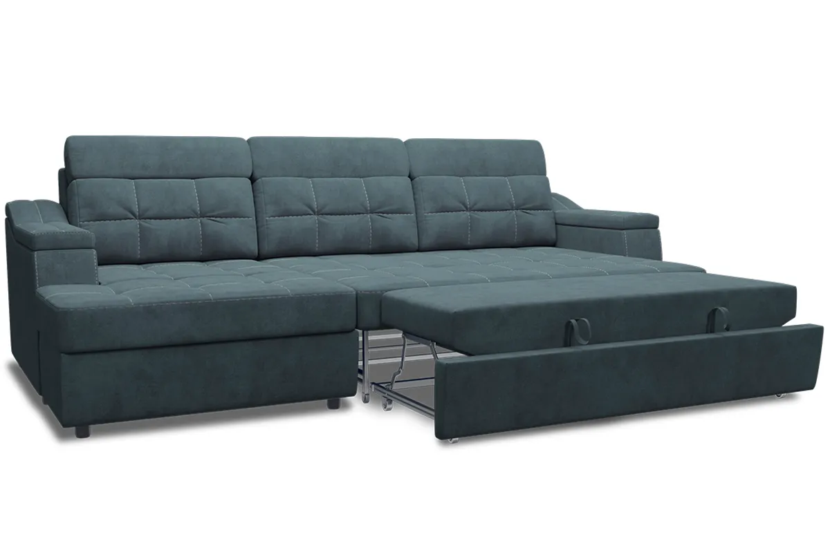 Угловой диван Бруно New ДКУ-О Teddy 18 Серый