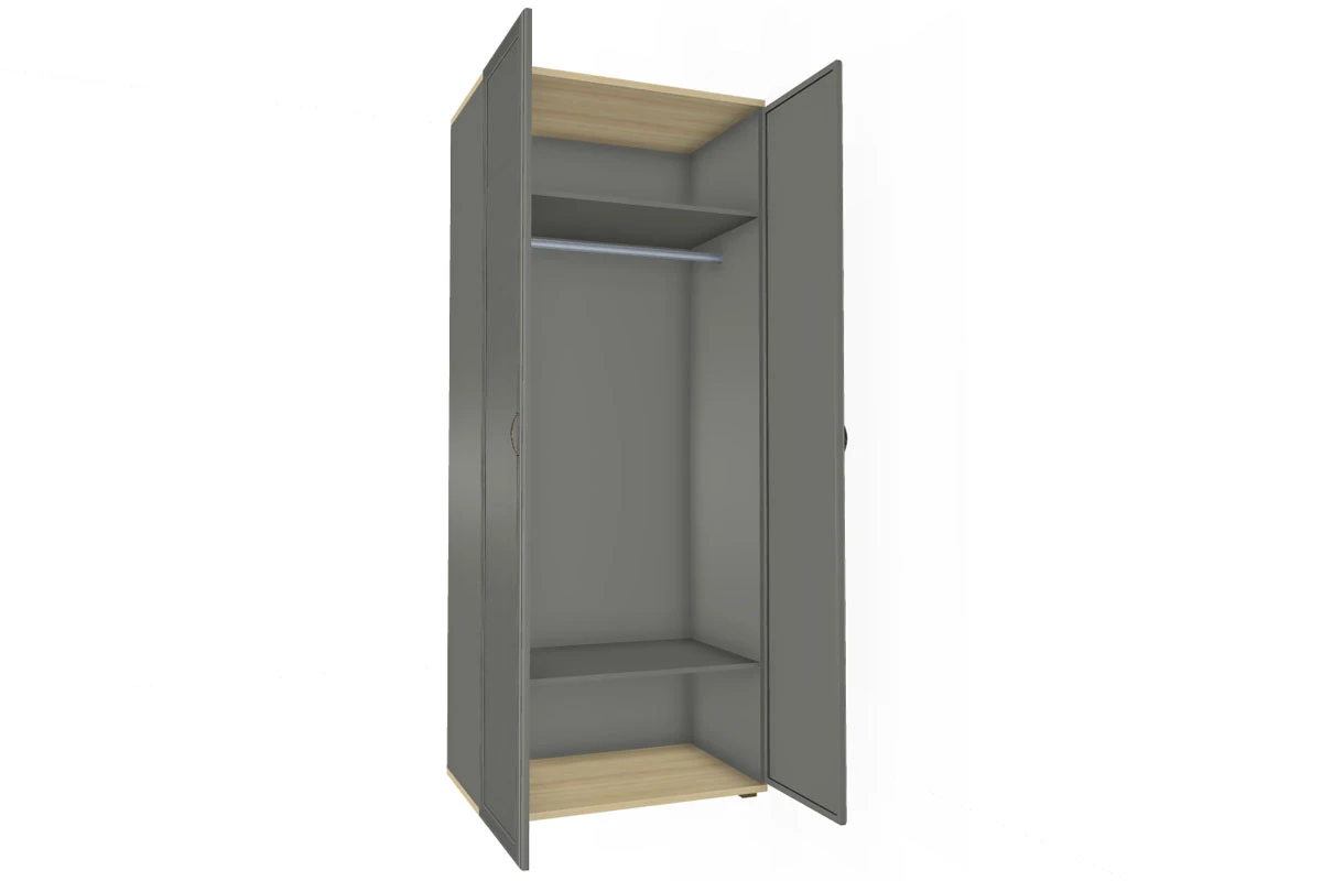 Шкаф для одежды и белья ШК-1004-АС-СО (Ясень Асахи/Серый Оникс)
