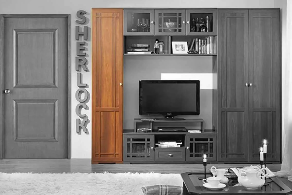 Sherlock 8 Шкаф для белья орех шоколадный