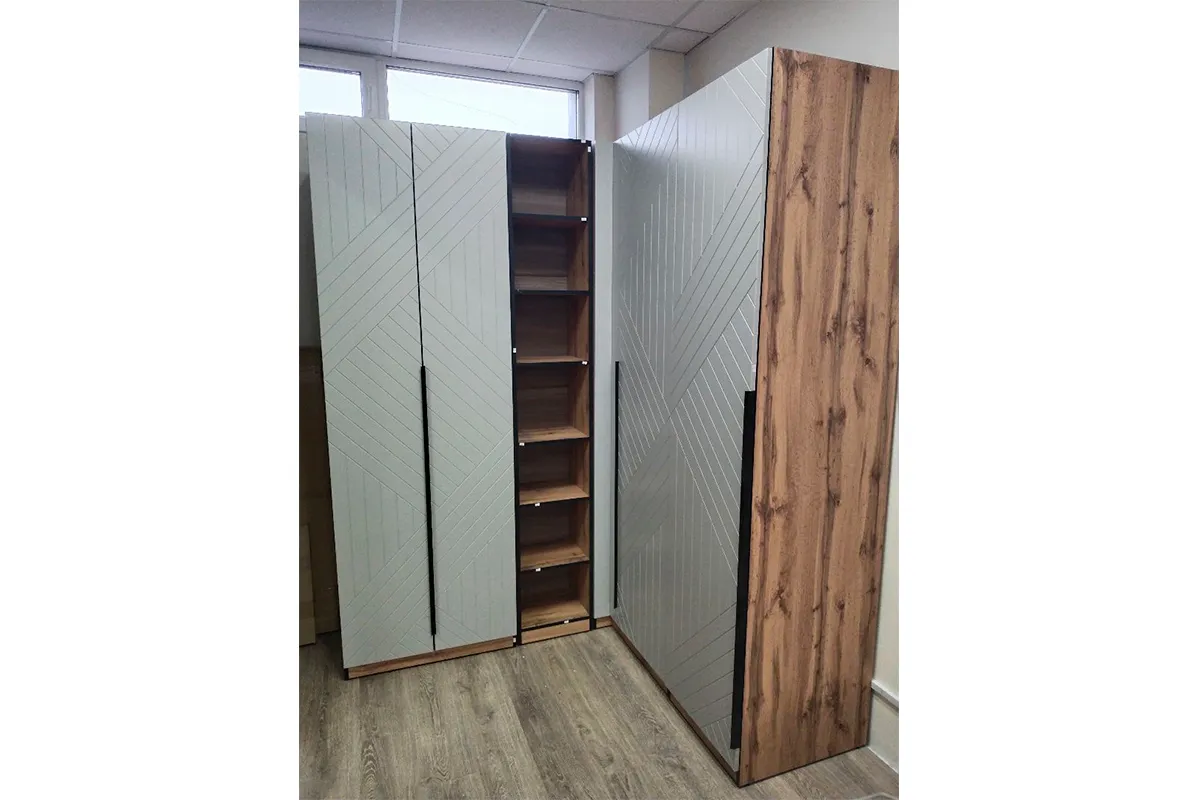 Гардеробная система Квадро (Дуб вотан / Мартини)
