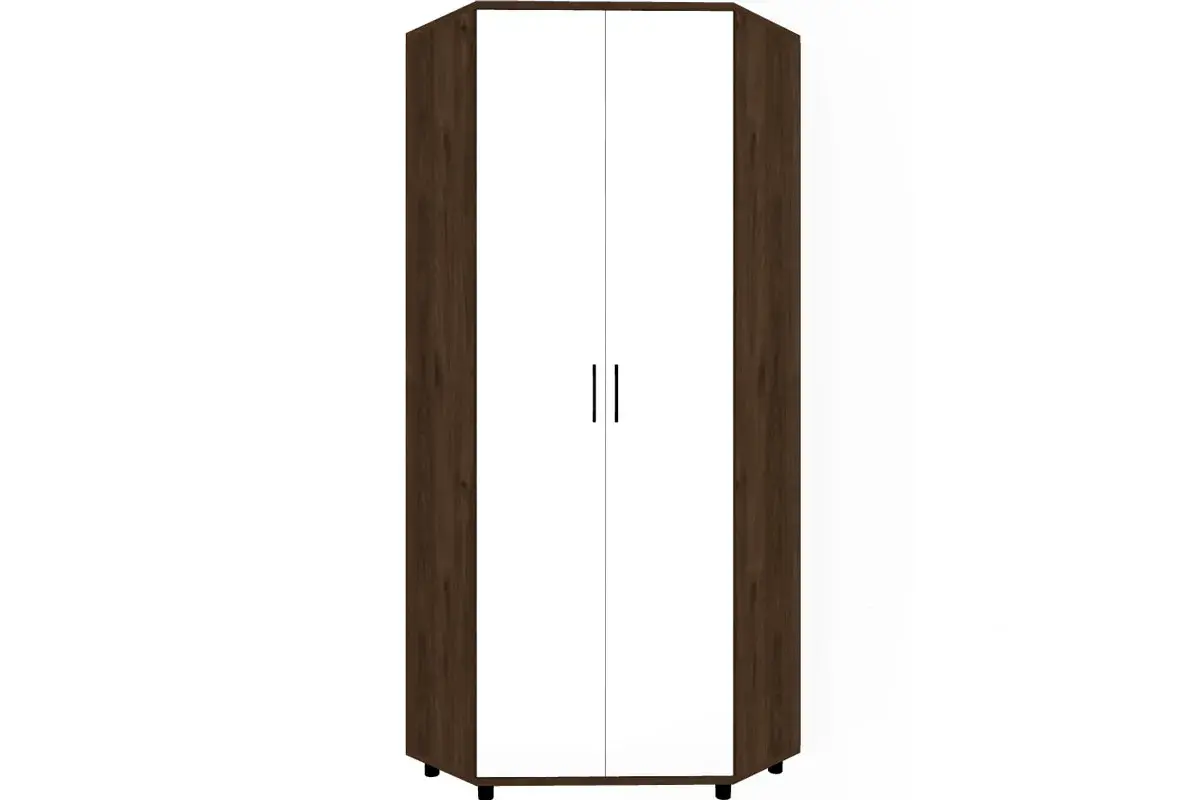 Шкаф для одежды и белья ШК-5015-ГТ-БГ (Гикори Джексон Темный/Белый Бриллиант Глянцевый)