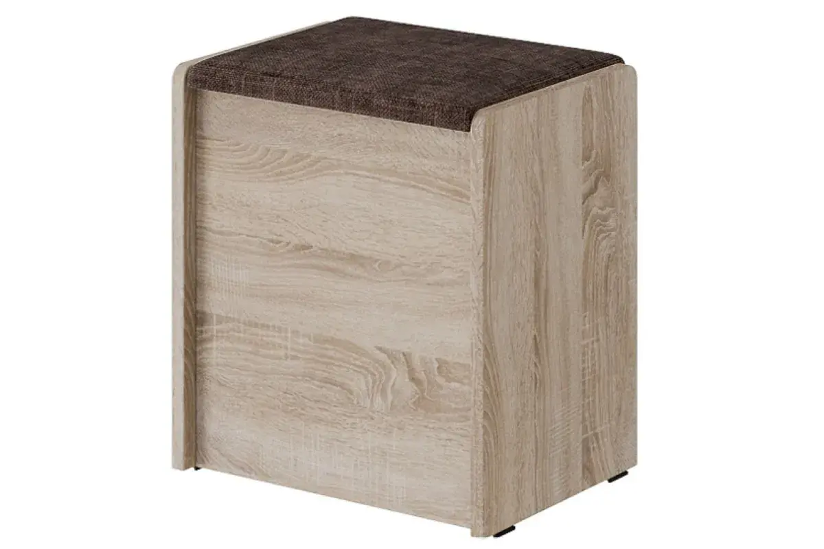 Пуф Чикаго Тип 1 (Дуб сонома / Ткань коричневая)