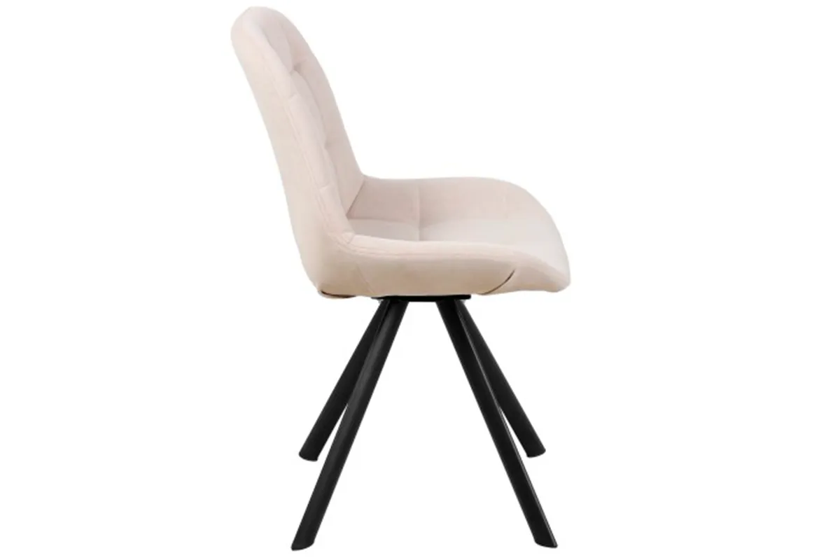 Стул поворотный Тоскана Стиль (Муар черный/Велюр Dream bone/Кремовый) СРП-433