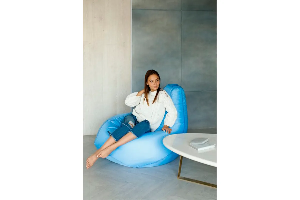 Кресло Мешок Груша (Оксфорд / Голубой) XL