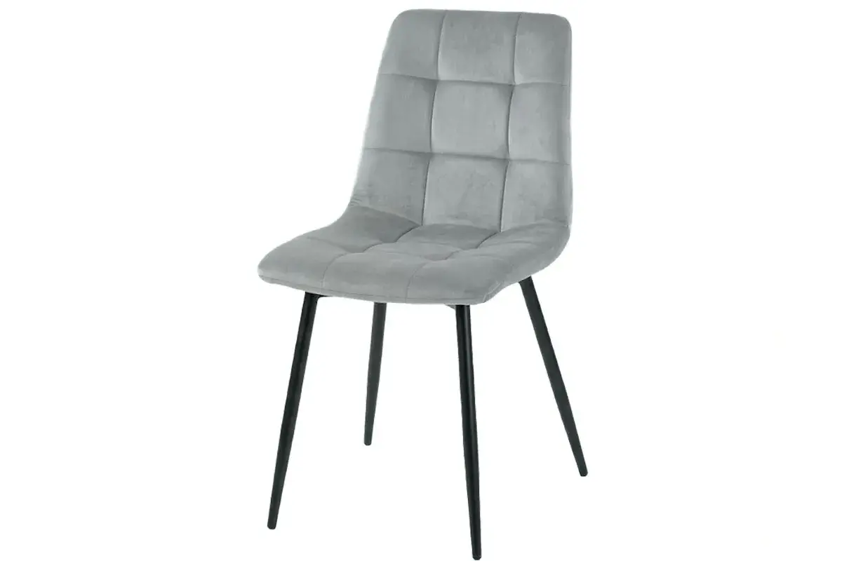 Стул Чили (Муар черный/Велюр Dream Grey/Серый) СРП-052