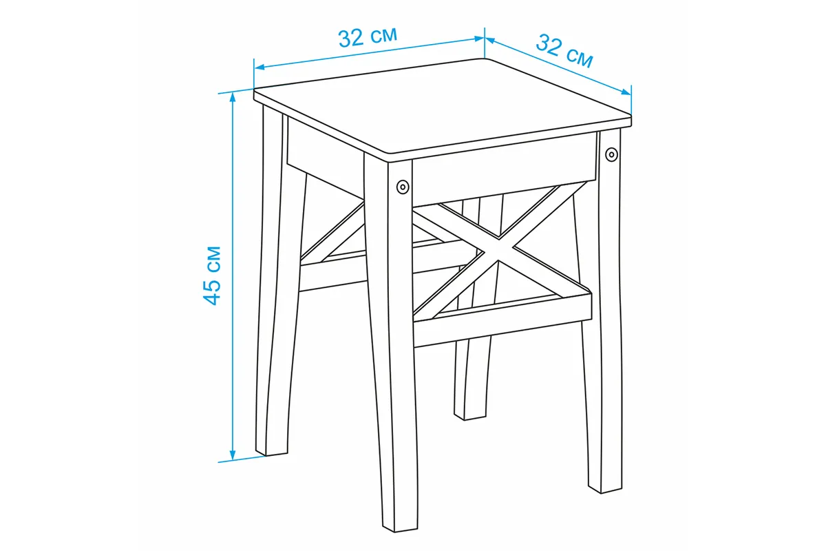 Табурет Марк 1 (Черный / Шпон дуба)