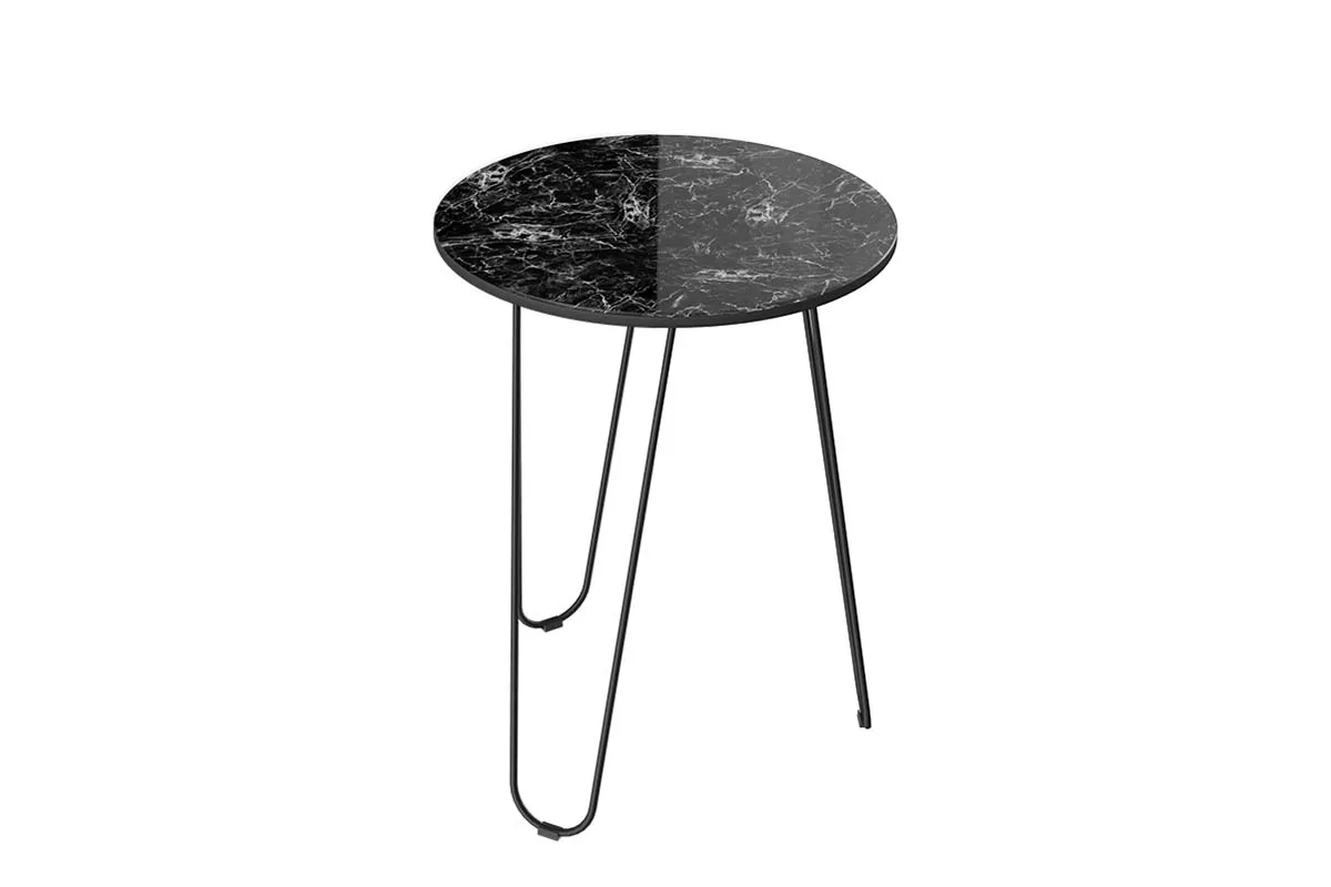 Стол со стекл. поверхностью ДП 1-03-09 (Черный/Стекло Мрамор черный)