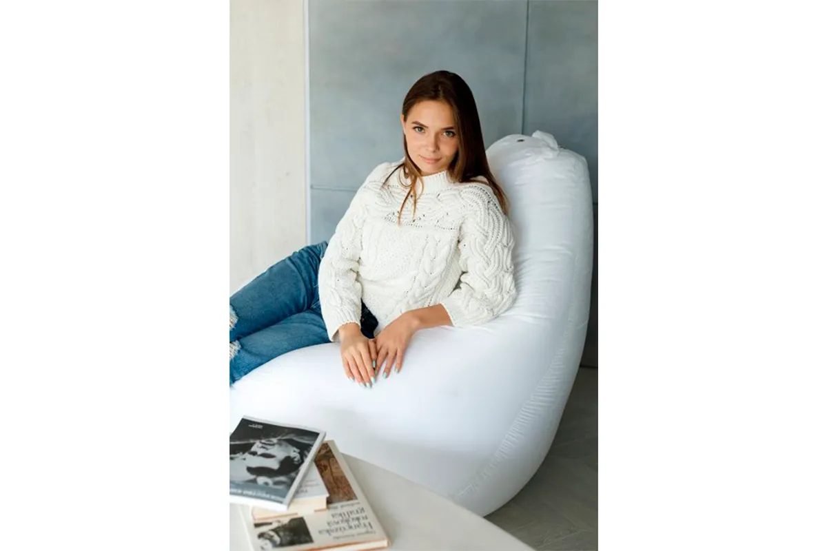 Кресло Мешок Груша (Оксфорд / Белый) XL