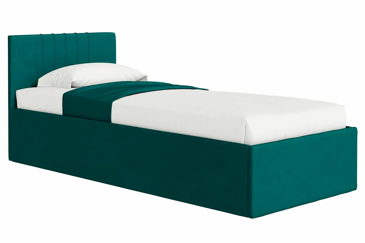 Кровать Соло односпальная с ПМ 90х200 (Newtone Emerald/Зеленый)