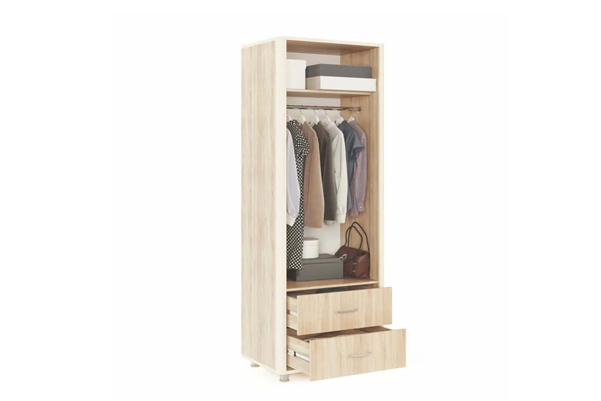 Оливия 12 шкаф 2-дверный Дуб сонома/ваниль