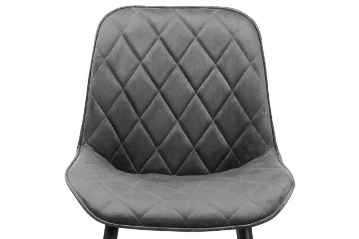 Стул Аура каркас Муар черный, велюр (Velluto 18 серый) СРП-032