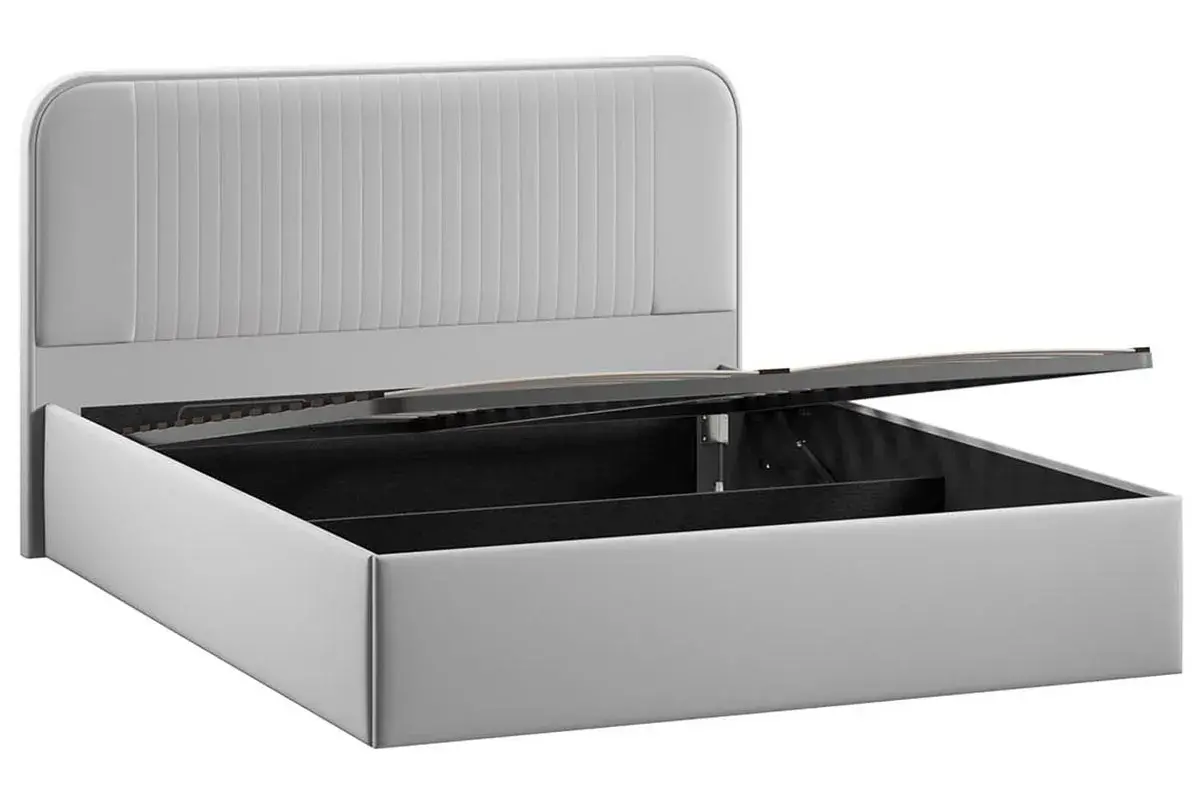 Кровать Тиффани c подъемным механизмом Тип 1 и заглушиной 180х200 (Велюр / Confetti Silver)