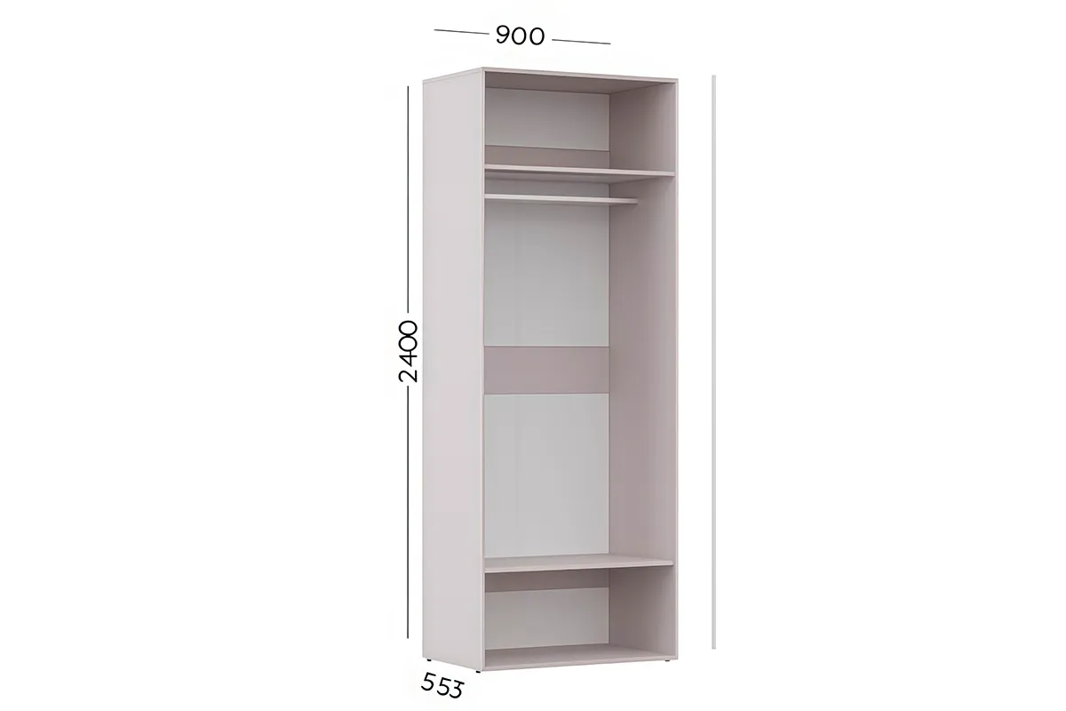Шкаф Хелли МШ / МШУ 90.55 / ДФ 200.2 (Зефир)