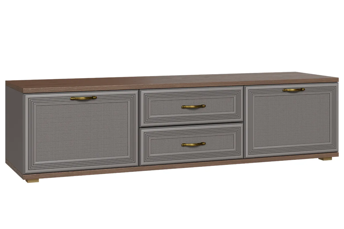 Тумба ТБ-1034-ГТ-СО (Гикори Джексон Темный / Серый Оникс)