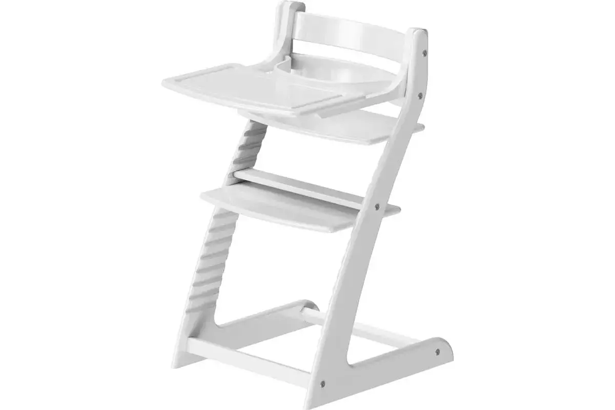 Стул детский HAPPY BABY в цвете Белый (каркас, сиденье, подставка для ног, столик, пояс)