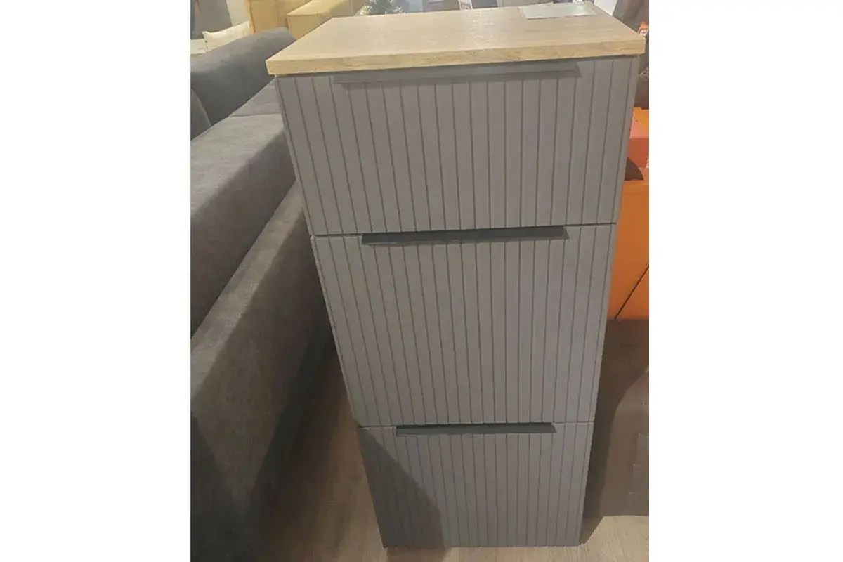 Тумба для обуви Астория 12 (Дуб кастелло медовый / Графит софт)