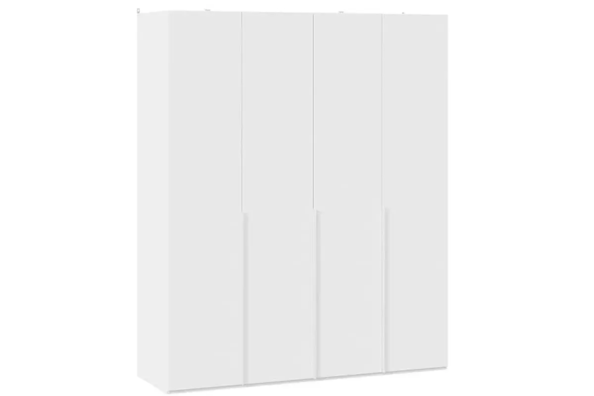 Шкаф для одежды (580) с 4 глухими дверями Порто СМ-393.07.110 (Белый Жемчуг/Белый софт)