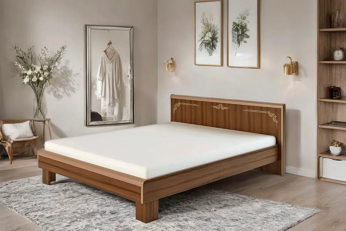 Кровать Оливия без орт. основания 160х200 (Мдф Дезира тёмный / Мокко)