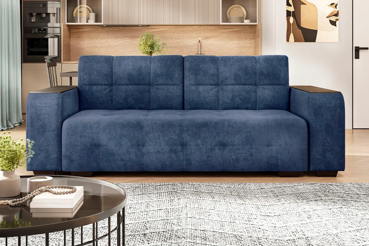 Диван Бали 4 ДК Siesta Blue steel