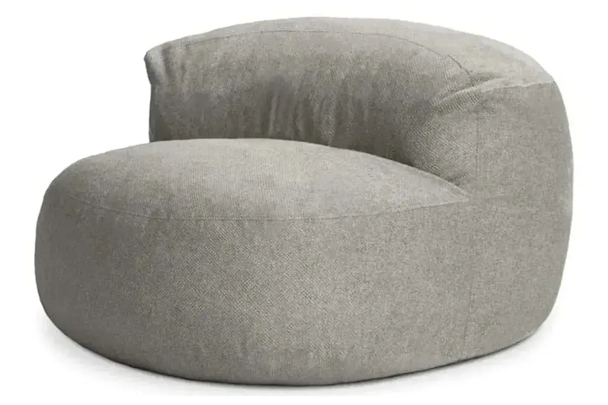 Кресло бескаркасное Bubble (Букле / Светло-серый)