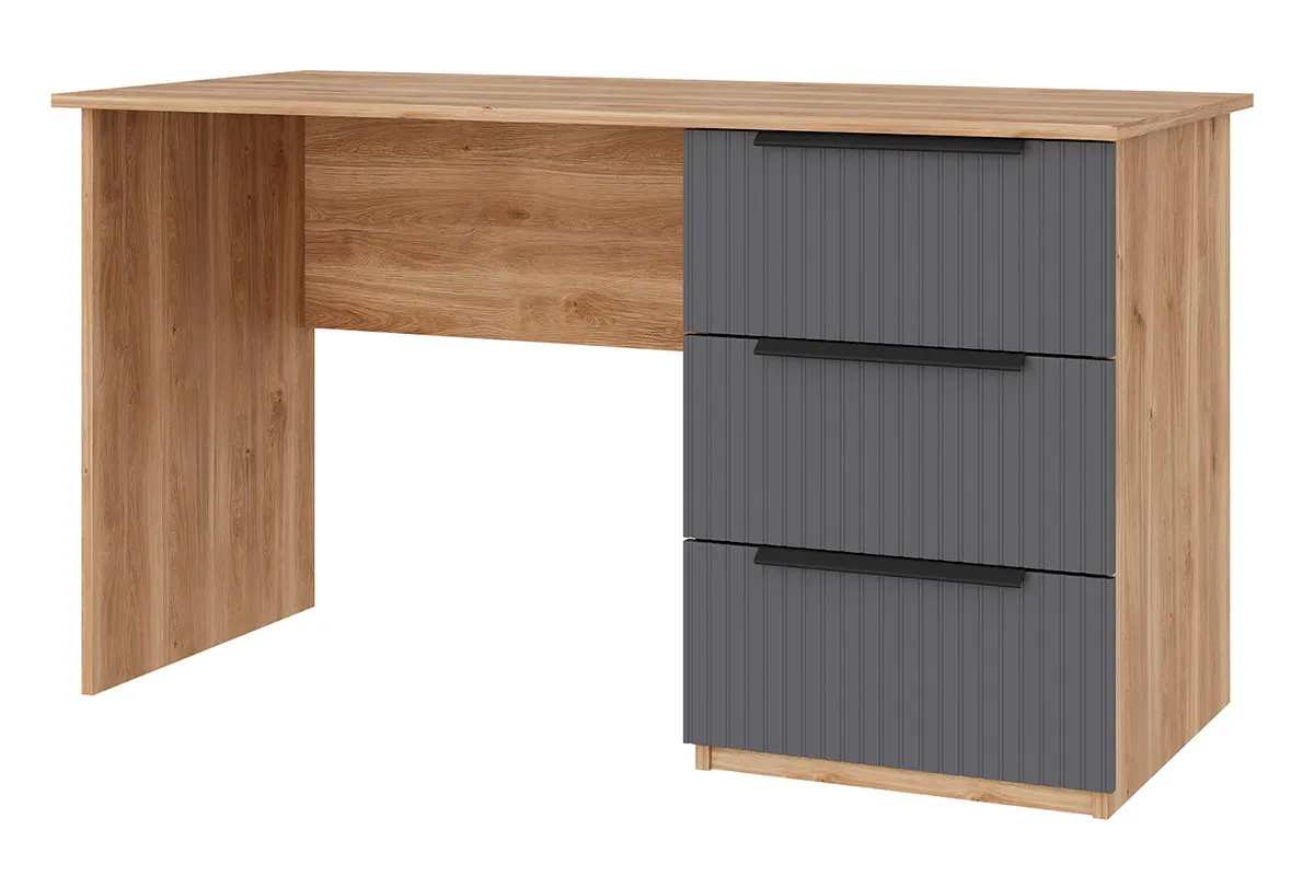 Стол письменный с тумбой Астория 29 (Дуб кастелло медовый / Графит софт)