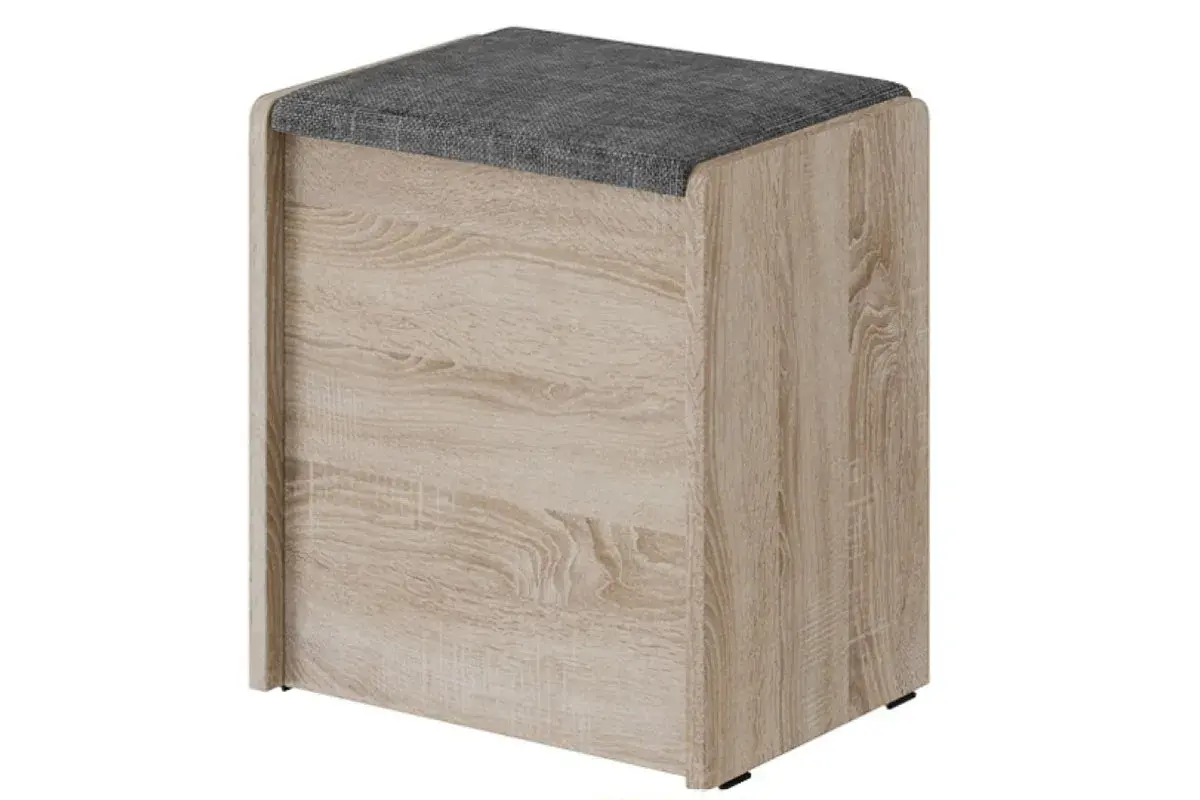 Пуф Чикаго Тип 1 (Дуб сонома / Ткань серая)