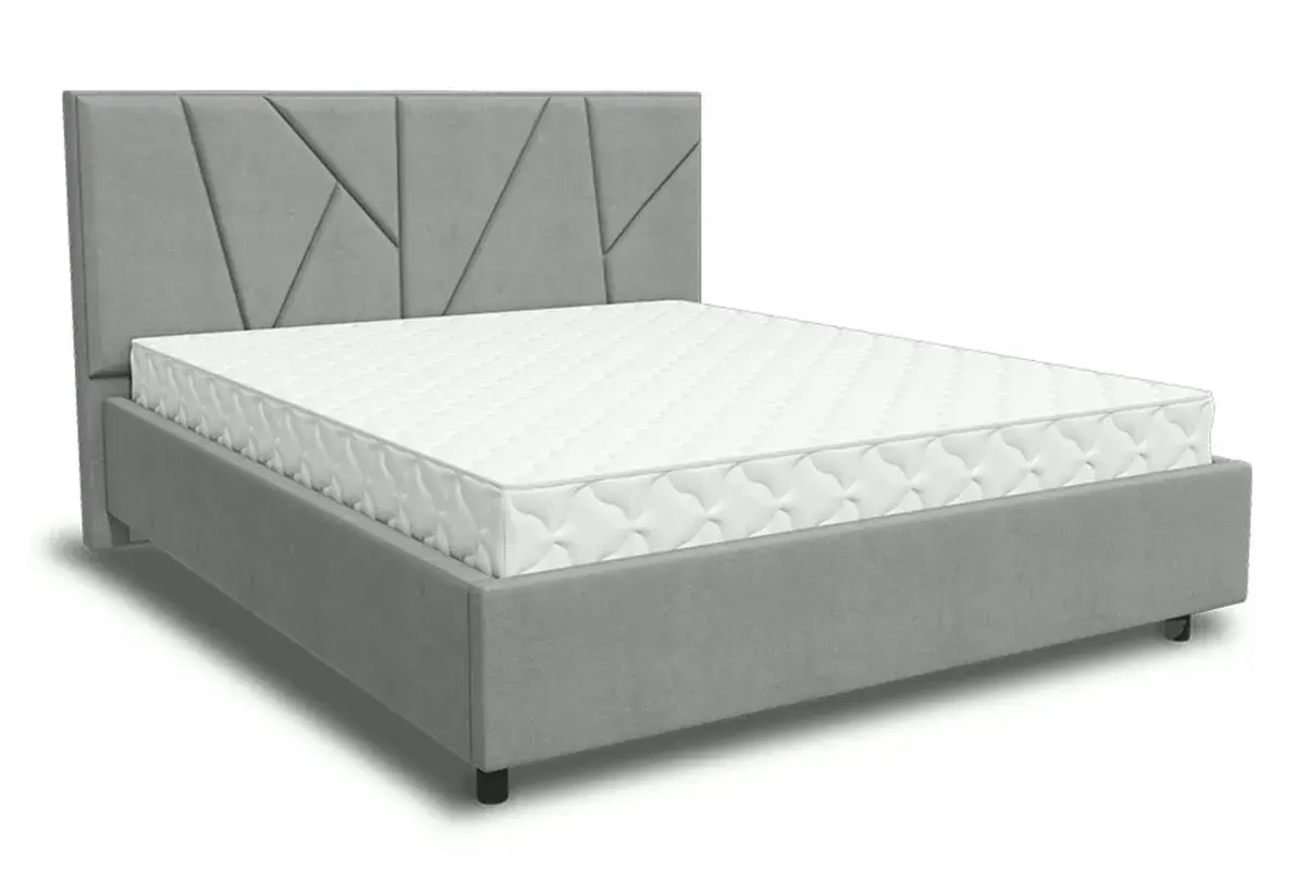 Кровать Рица-3 с ПМ 140х200  (Севен 323 / Св.сер.) 4 кат.