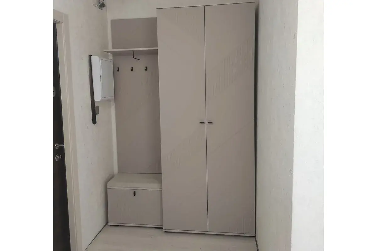 Шкаф Кашемир для прихожей с выдвижной штангой (Кашемир/Сантьяго)