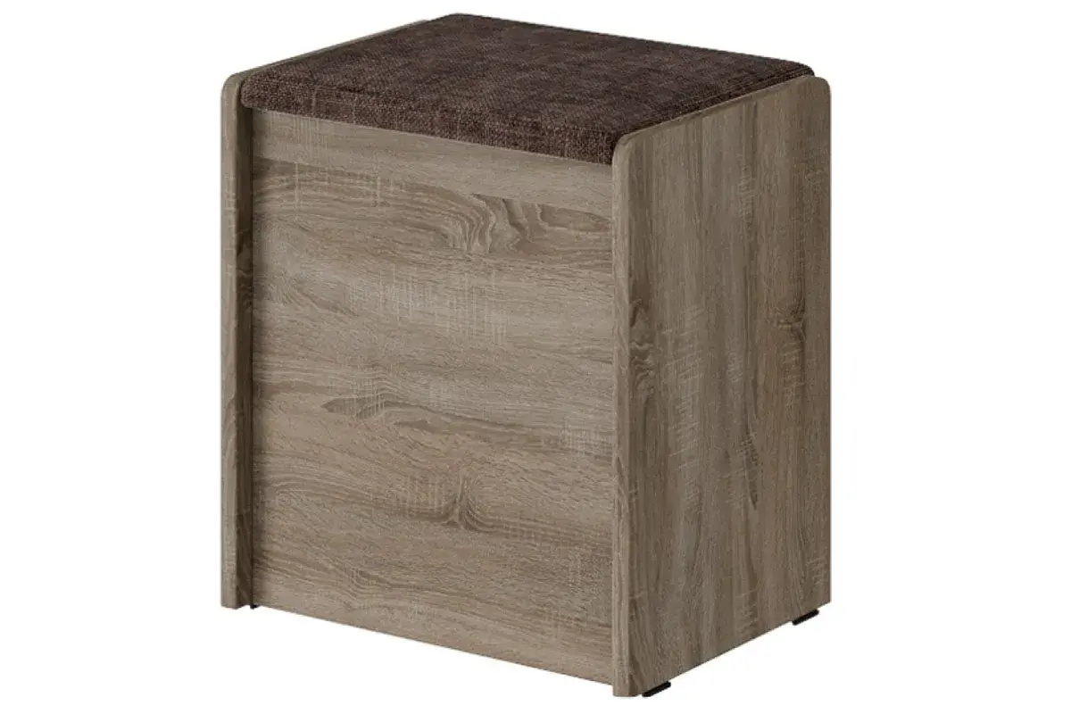 Пуф Чикаго Тип 1 (Дуб сонома трюфель / Ткань коричневая)