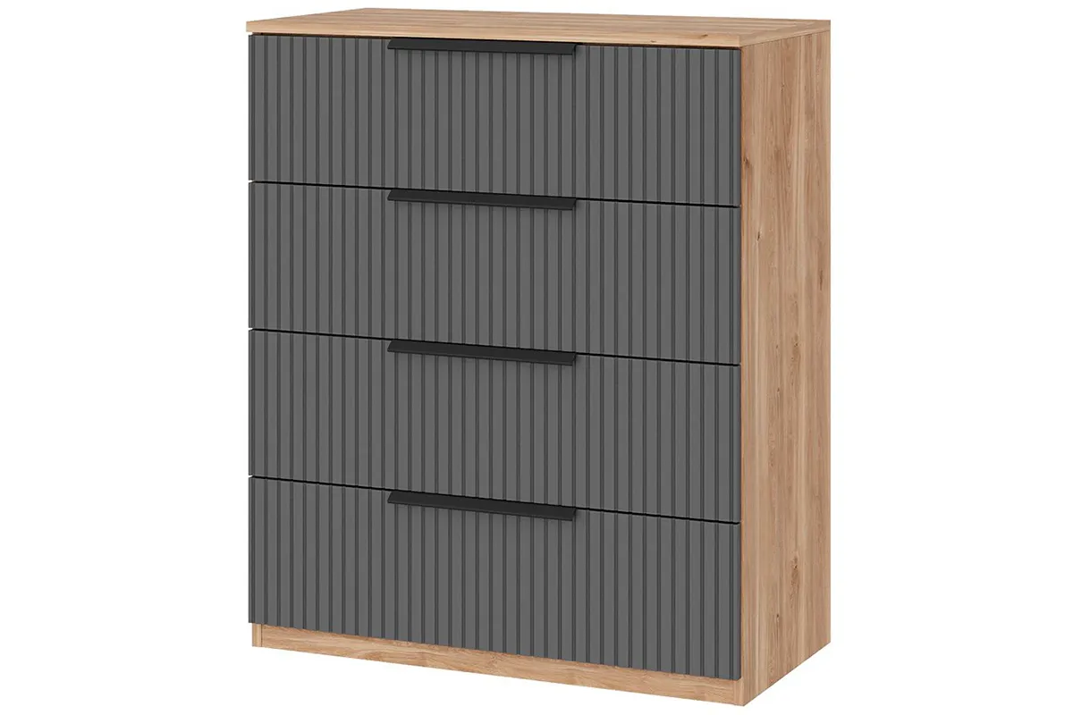 Комод Астория 03 (Дуб кастелло медовый / Графит софт)