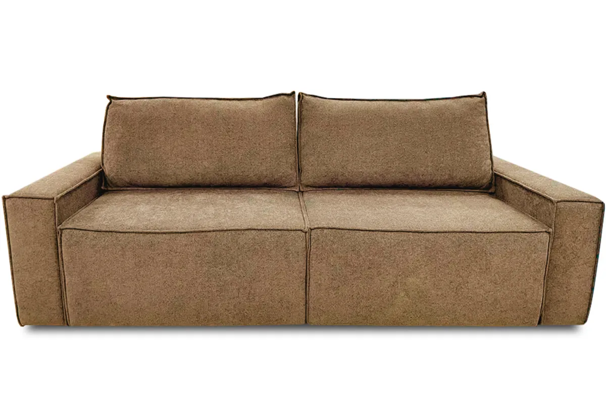 Диван Brick-3 S (Набивные подушки/Вывернутый) Гунин 2217-3 Коричнево-бежевый