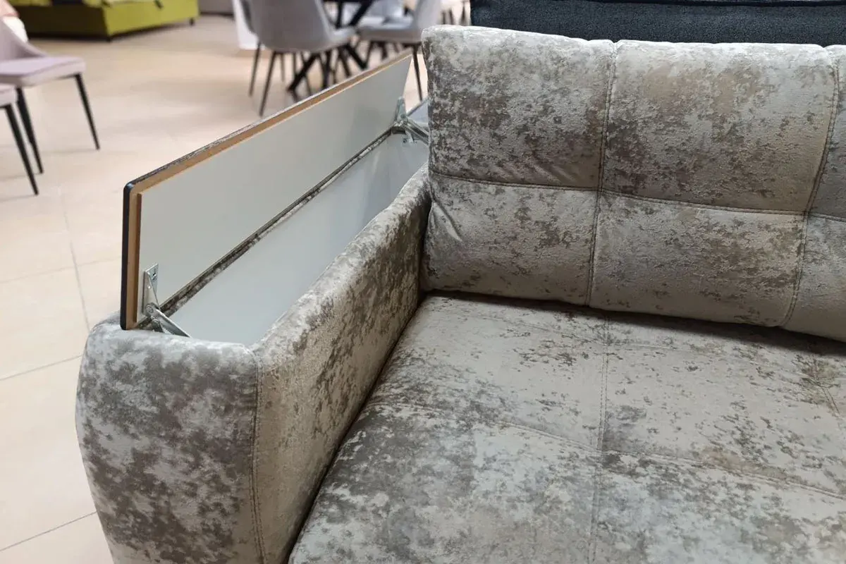 Диван-кровать Бали 4 ДК (Plush latte / Накладки венге) 5 кат.