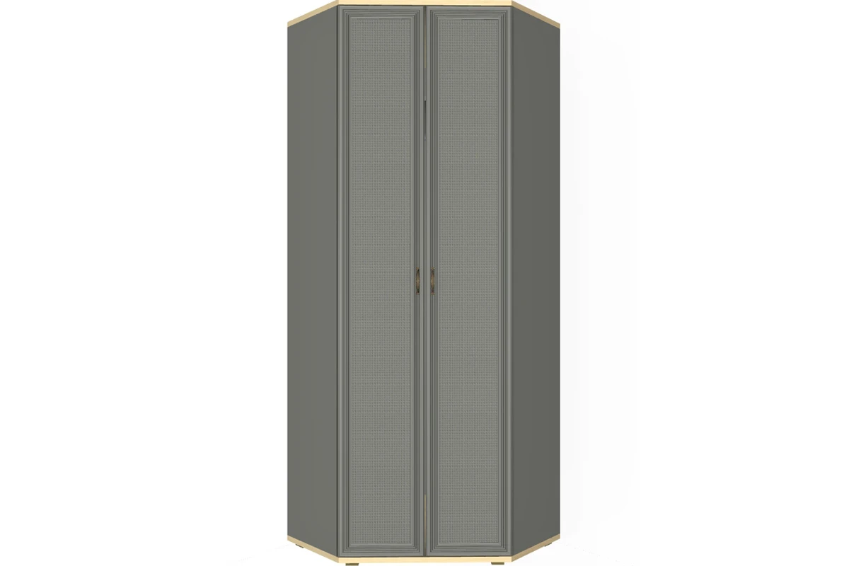Шкаф угловой для одежды и белья ШК-1015-АС-СО (Ясень Асахи/Серый Оникс)