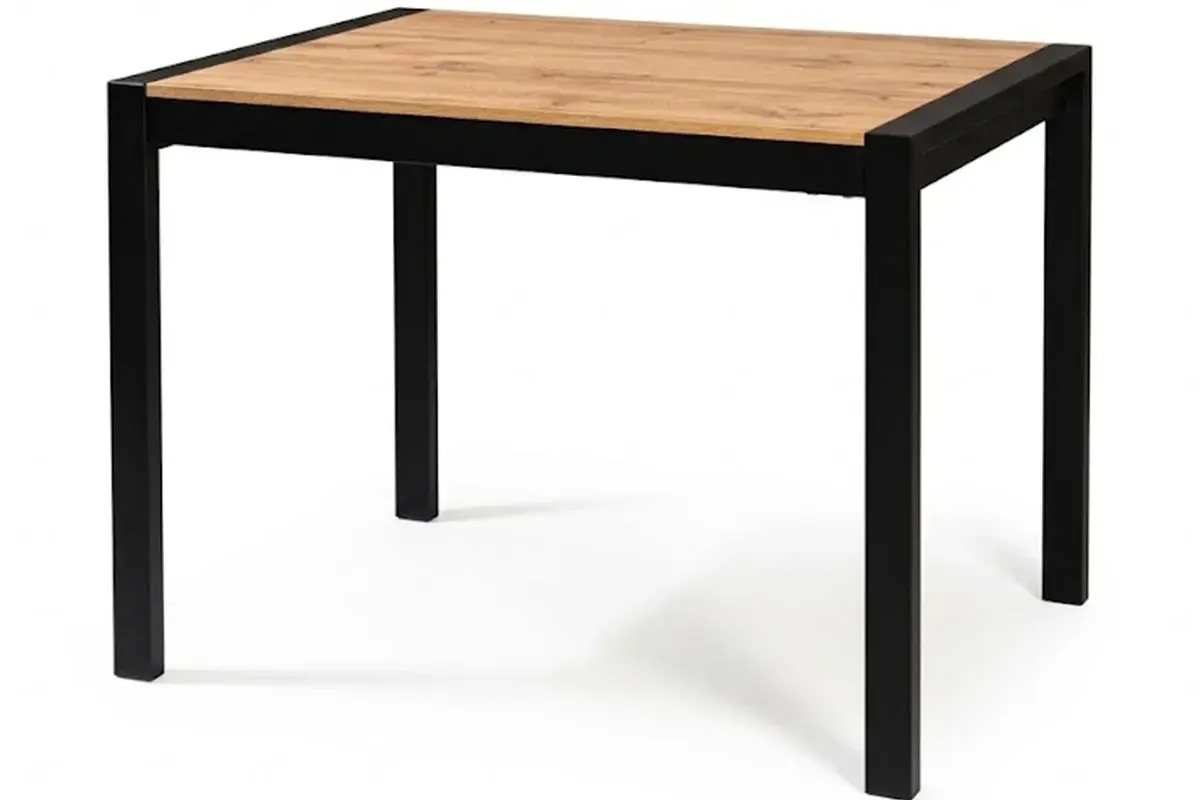 Стол обеденный Этно (Дуб вотан / Рама черная / Металл черный)