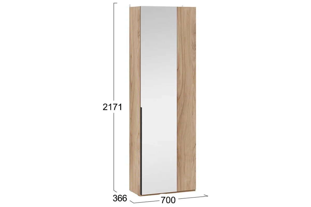 Шкаф угловой Порто СМ-393.07.232 (366) (Яблоня Беллуно / Графит)