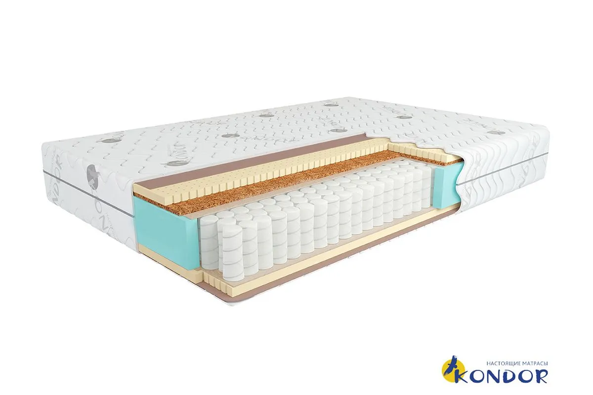 Матрас Кондор Bora Hard 90х200 Чехол жаккард