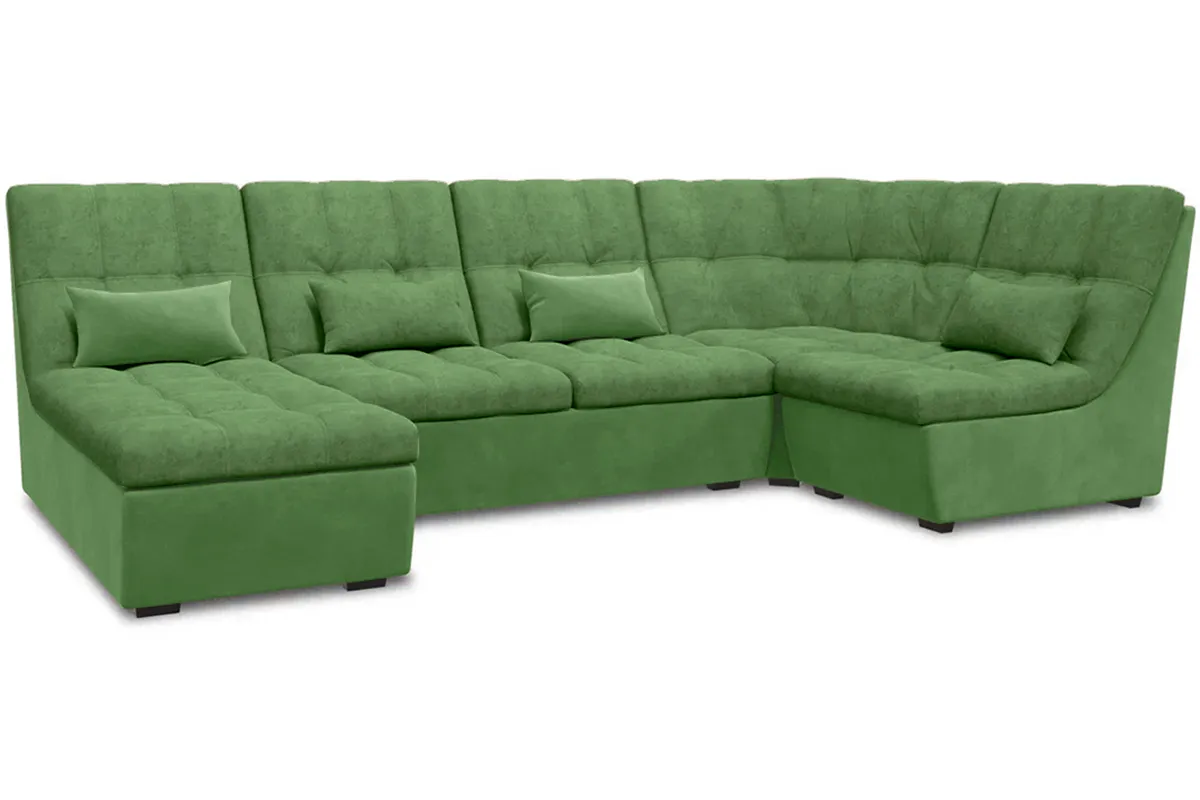 Угловой диван София 2 ДКУ 3Т латы Небби 245 Салатовый