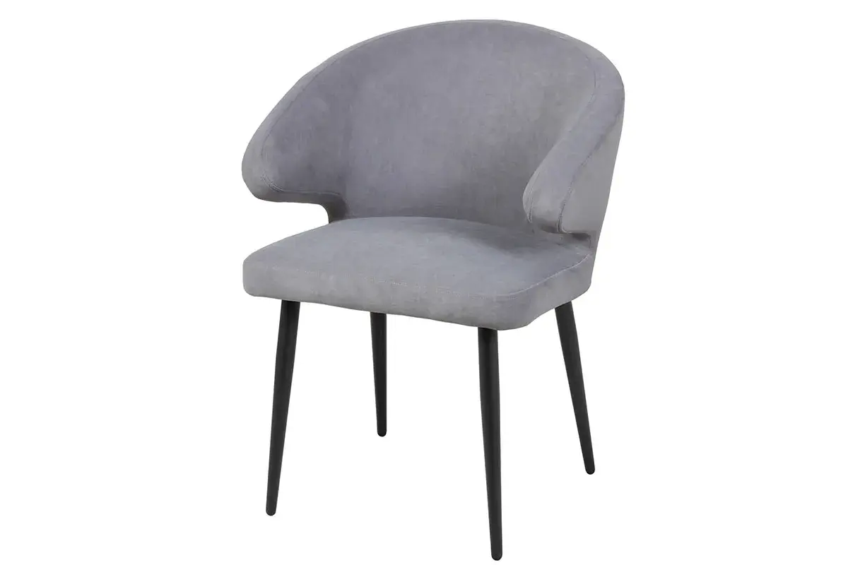 Стул Томас (Муар черный/Велюр Dream grey (серый)) СРП-067