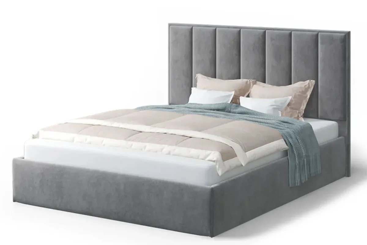 Кровать Лира 160х200 с ПМ (NEO 25/серый)