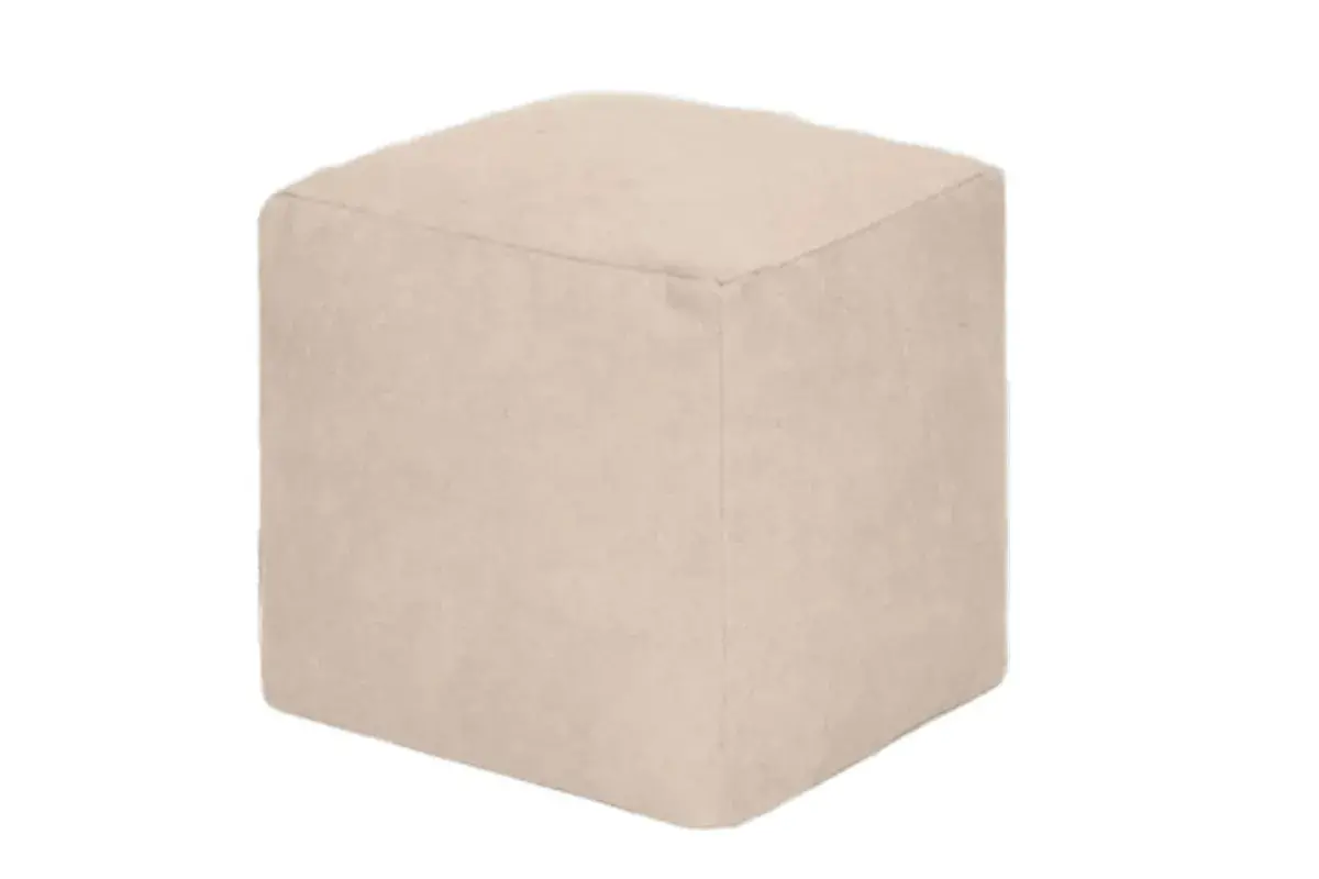 Пуфик Куб (Светло-Бежевый / Велюр)