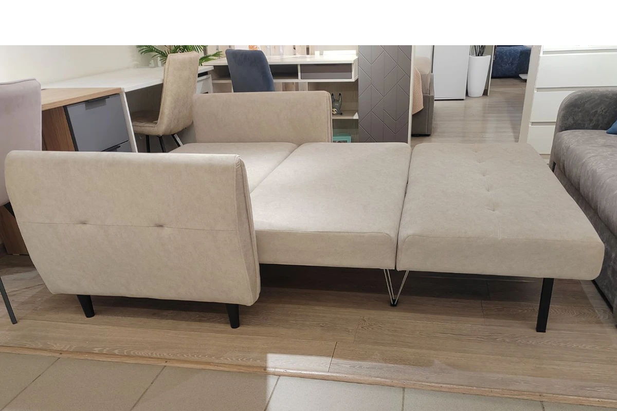 Диван-кровать Мишель ДК (Gretta Bone / Ножки Орех)