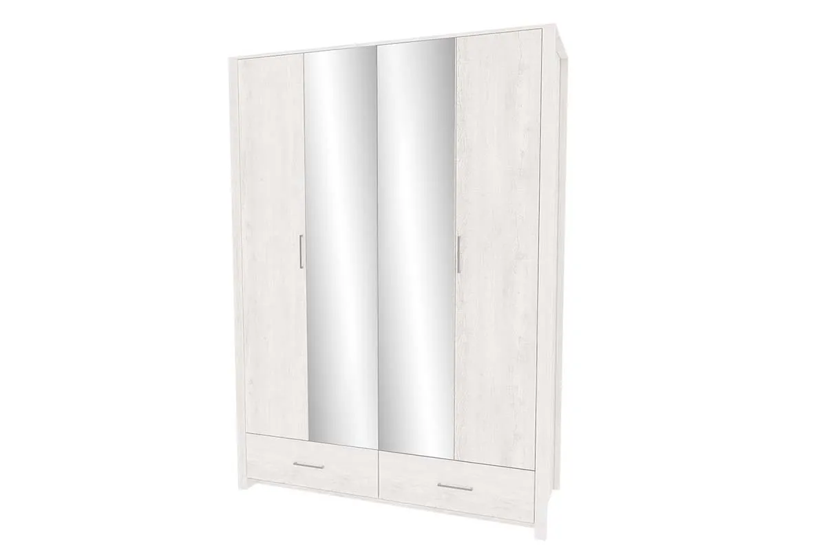 Шкаф для одежды и белья Solana Amberg 555 Зеркало/Стандарт (Бетон Пайн светлый)