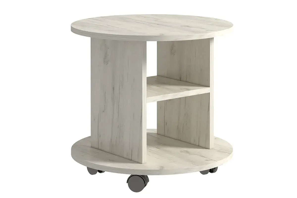 Стол журнальный тип 12 (Дуб крафт белый)