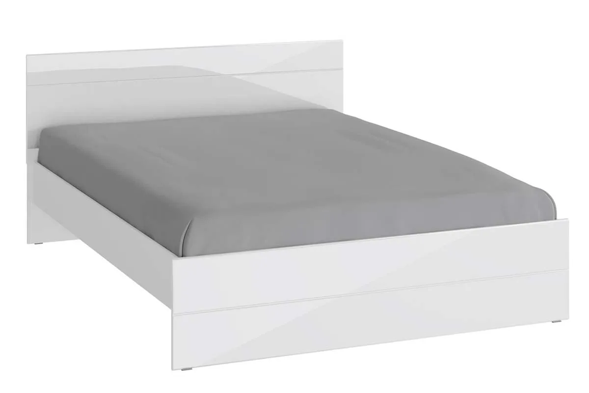 Кровать Gloss 160х200 Белый/Белый глянец (72374522)